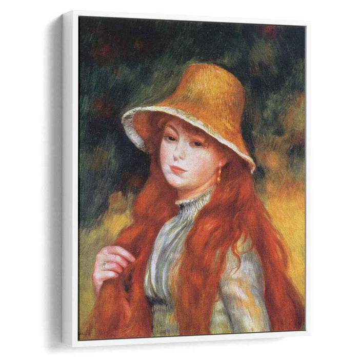 Young Girl in a Straw Hat (1884) by Pierre-Auguste Renoir
