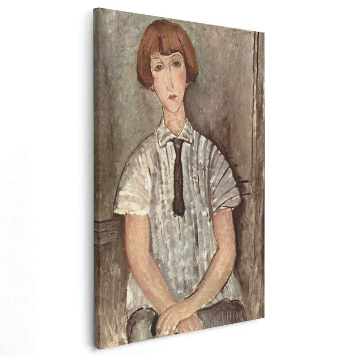 Young Girl in a Striped Shirt (1917) by Amedeo Modigliani
