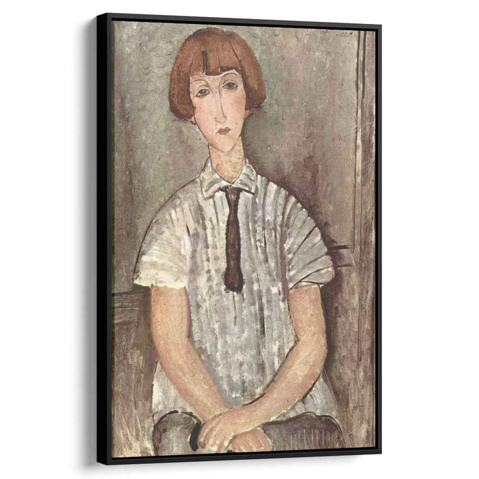 Young Girl in a Striped Shirt (1917) by Amedeo Modigliani
