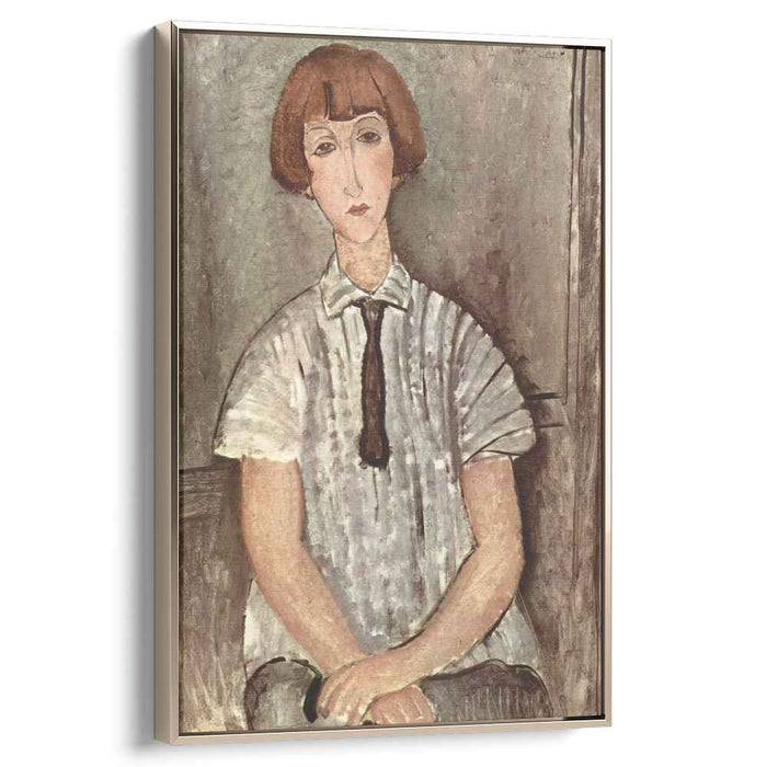 Young Girl in a Striped Shirt (1917) by Amedeo Modigliani