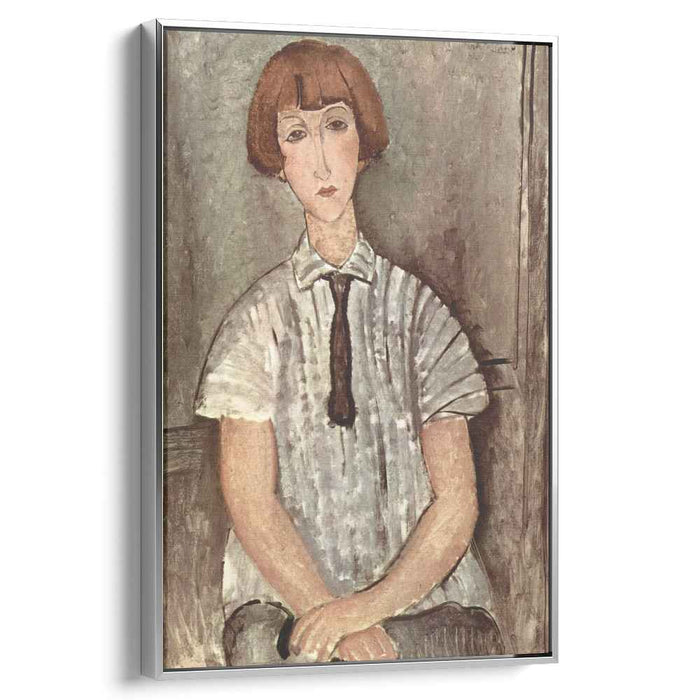 Young Girl in a Striped Shirt (1917) by Amedeo Modigliani