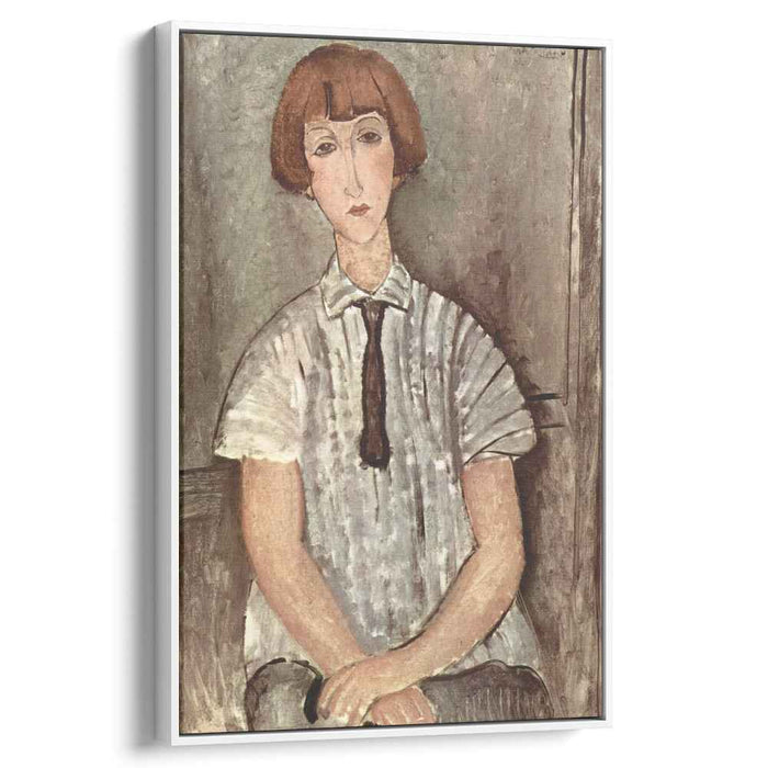 Young Girl in a Striped Shirt (1917) by Amedeo Modigliani