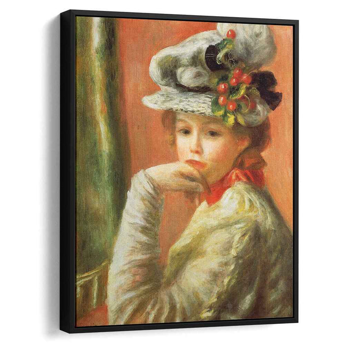 Young Girl in a White Hat (1891) by Pierre-Auguste Renoir