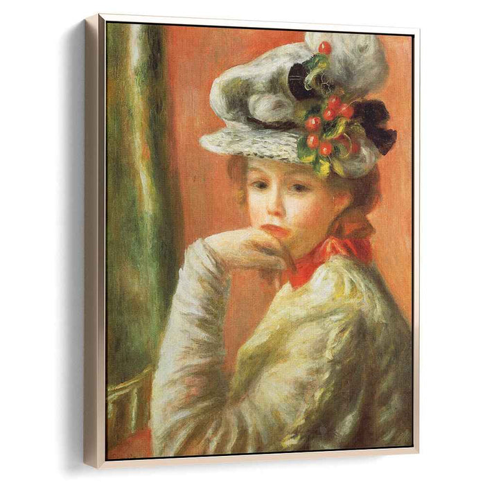 Young Girl in a White Hat (1891) by Pierre-Auguste Renoir