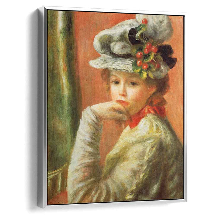 Young Girl in a White Hat (1891) by Pierre-Auguste Renoir