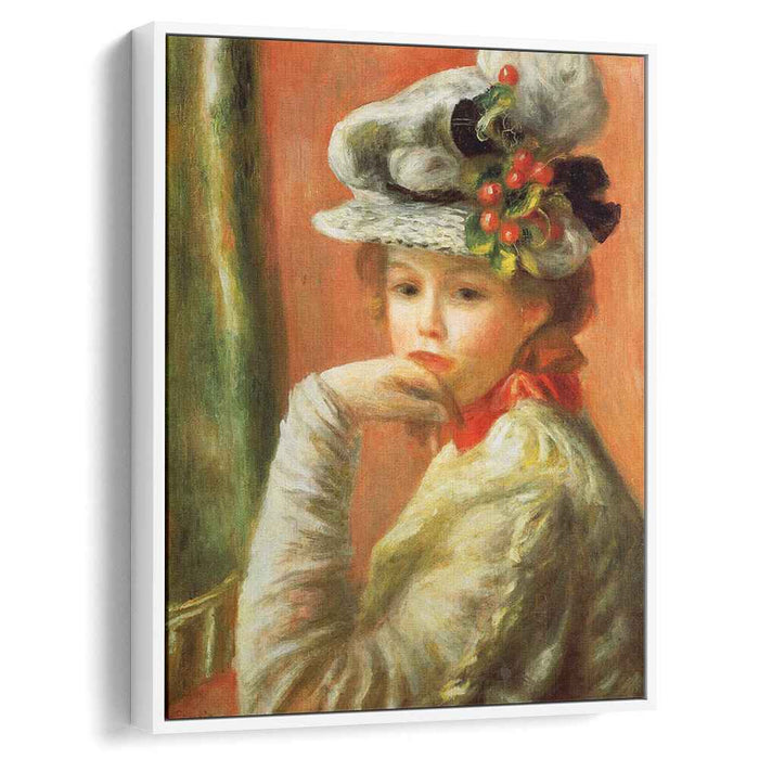 Young Girl in a White Hat (1891) by Pierre-Auguste Renoir