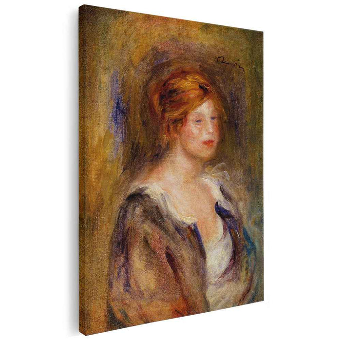 Young Girl in Blue (Head of a Blond Woman) (1909) by Pierre-Auguste Renoir