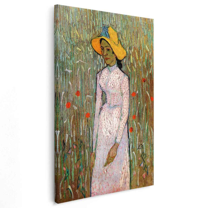 Young Girl Standing Against a Background of Wheat (1890) by Vincent van Gogh