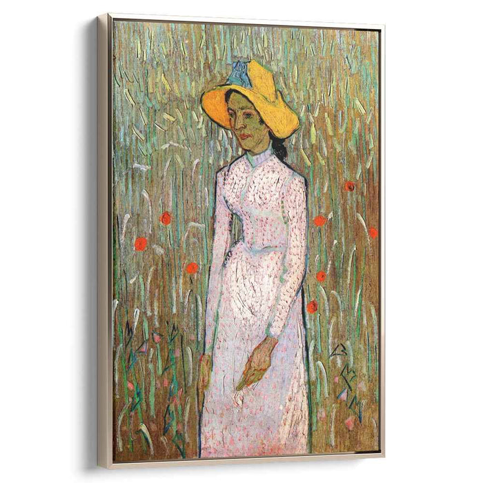 Young Girl Standing Against a Background of Wheat (1890) by Vincent van Gogh