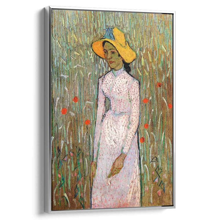 Young Girl Standing Against a Background of Wheat (1890) by Vincent van Gogh