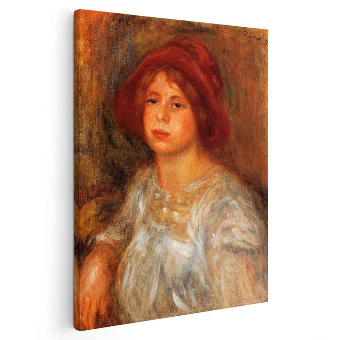 Young Girl Wearing a Red Hat (1913) by Pierre-Auguste Renoir