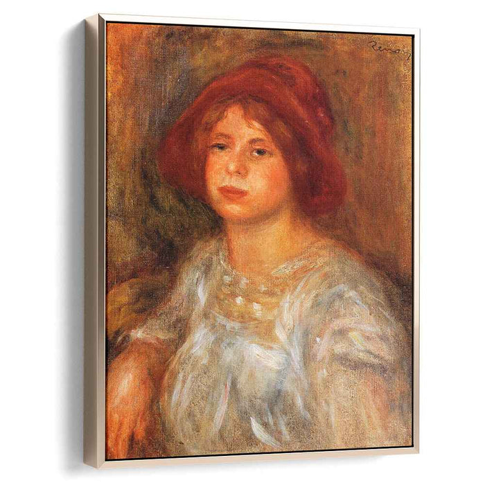 Young Girl Wearing a Red Hat (1913) by Pierre-Auguste Renoir