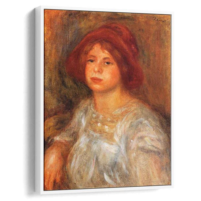 Young Girl Wearing a Red Hat (1913) by Pierre-Auguste Renoir
