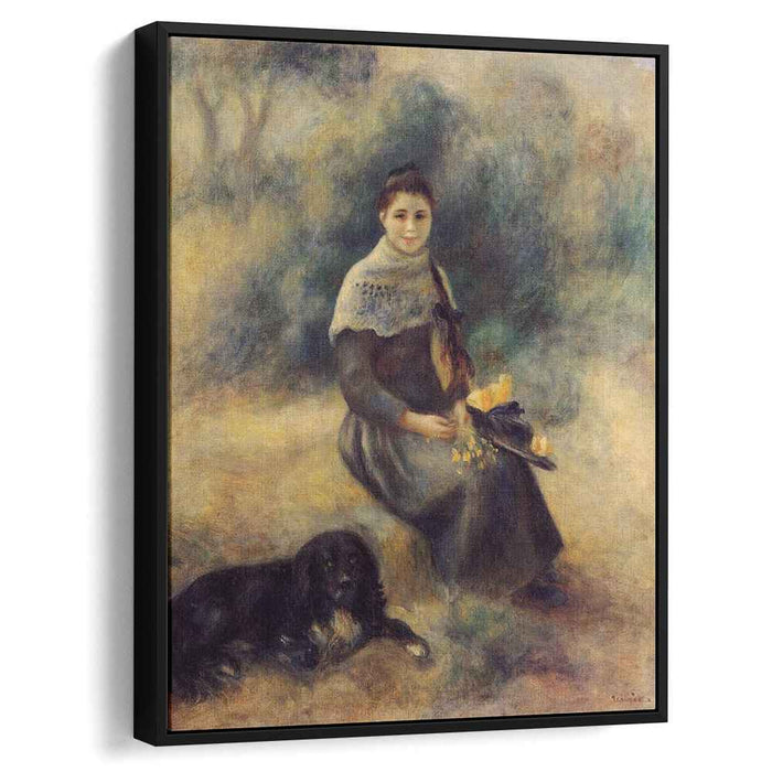 Young Girl with a Dog (1888) by Pierre-Auguste Renoir