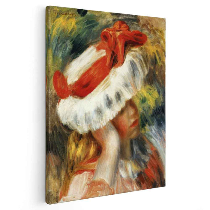 Young Girl with a Hat (1895) by Pierre-Auguste Renoir