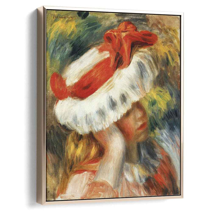 Young Girl with a Hat (1895) by Pierre-Auguste Renoir