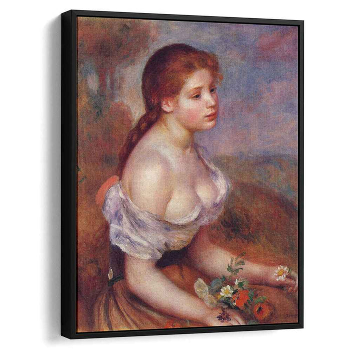 Young Girl with Daisies (1889) by Pierre-Auguste Renoir