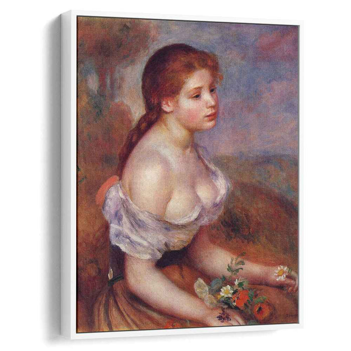 Young Girl with Daisies (1889) by Pierre-Auguste Renoir