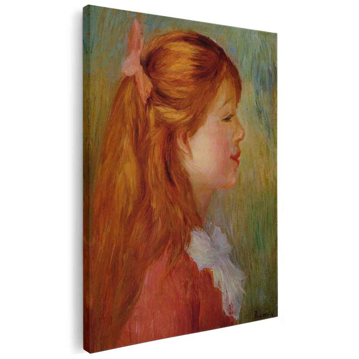 Young Girl with Long Hair in Profile (1890) by Pierre-Auguste Renoir