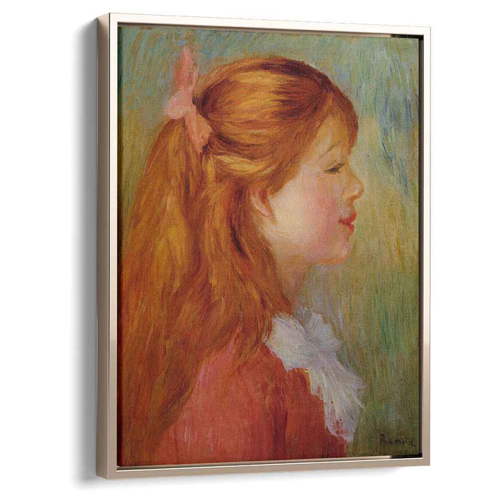 Young Girl with Long Hair in Profile (1890) by Pierre-Auguste Renoir