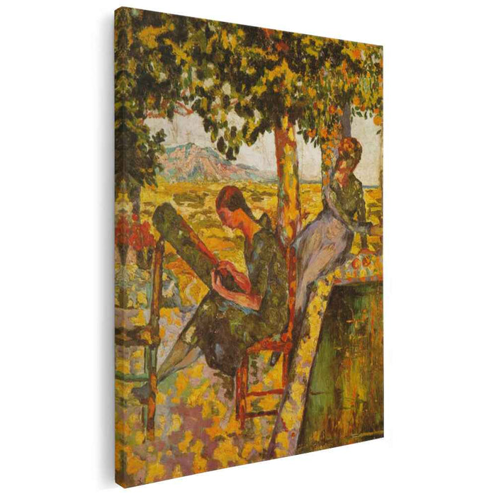 Young Girls in a Garden (1921) by Salvador Dali