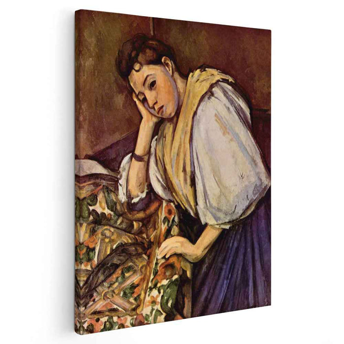 Young Italian Girl Resting on Her Elbow (1896) by Paul Cezanne