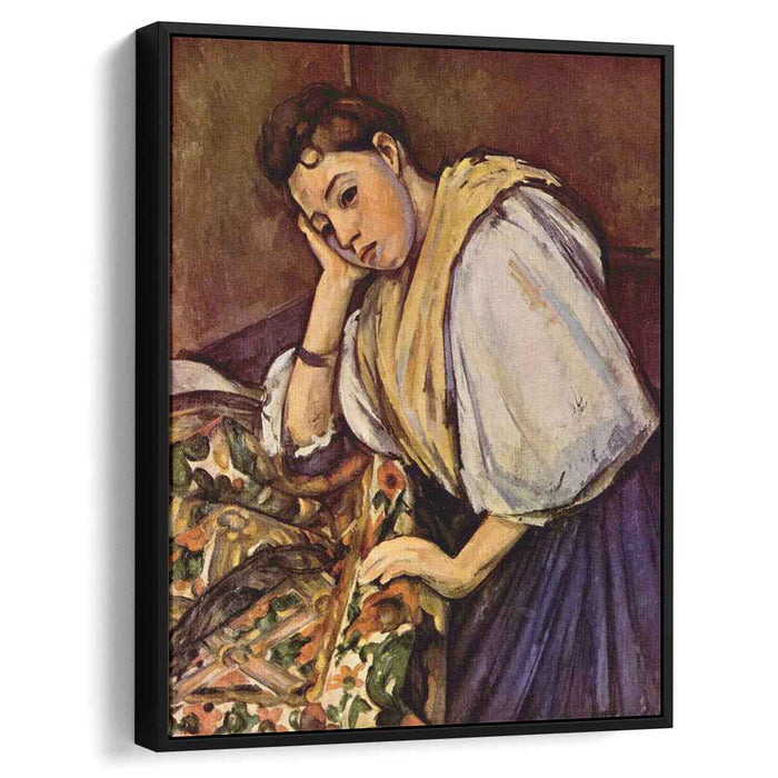 Young Italian Girl Resting on Her Elbow (1896) by Paul Cezanne