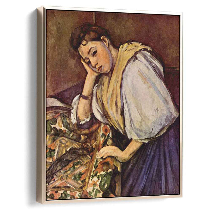Young Italian Girl Resting on Her Elbow (1896) by Paul Cezanne