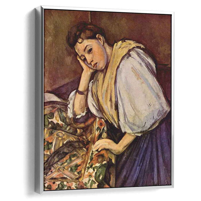 Young Italian Girl Resting on Her Elbow (1896) by Paul Cezanne