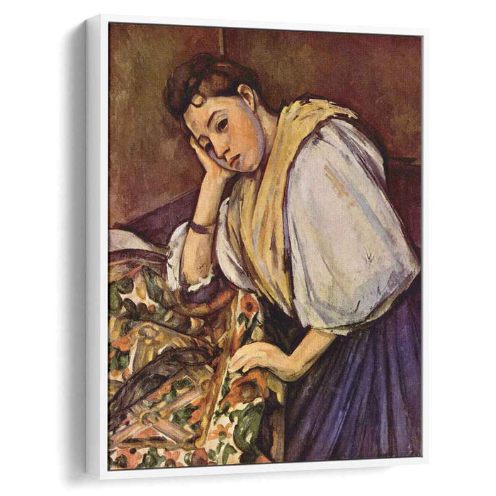 Young Italian Girl Resting on Her Elbow (1896) by Paul Cezanne