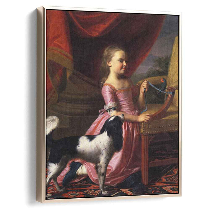 Young lady with a bird and dog (1767) by John Singleton Copley