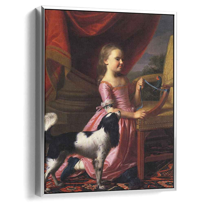 Young lady with a bird and dog (1767) by John Singleton Copley