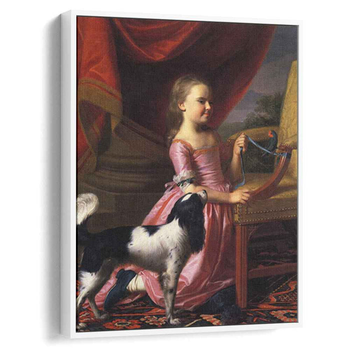 Young lady with a bird and dog (1767) by John Singleton Copley
