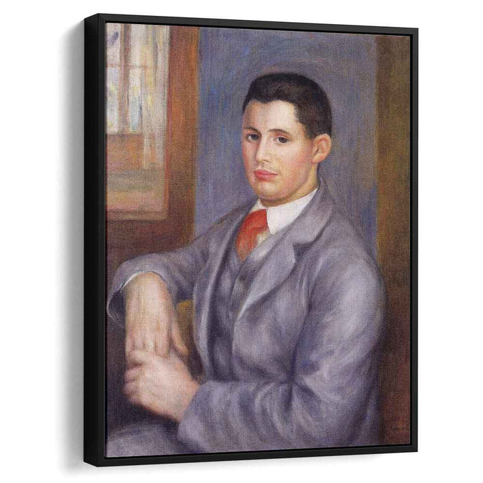 Young Man in a Red Tie, Portrait of Eugene Renoir by Pierre-Auguste Renoir
