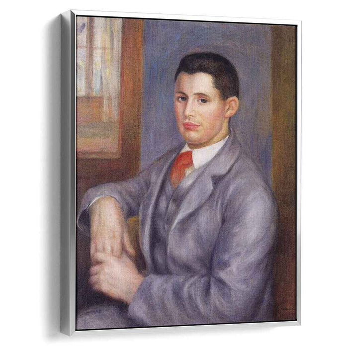 Young Man in a Red Tie, Portrait of Eugene Renoir by Pierre-Auguste Renoir