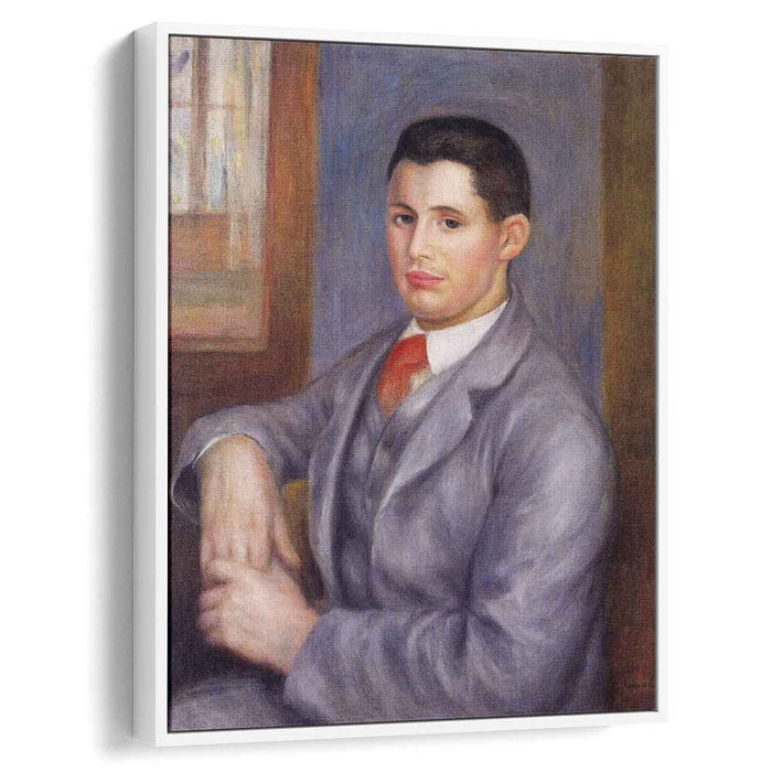 Young Man in a Red Tie, Portrait of Eugene Renoir by Pierre-Auguste Renoir
