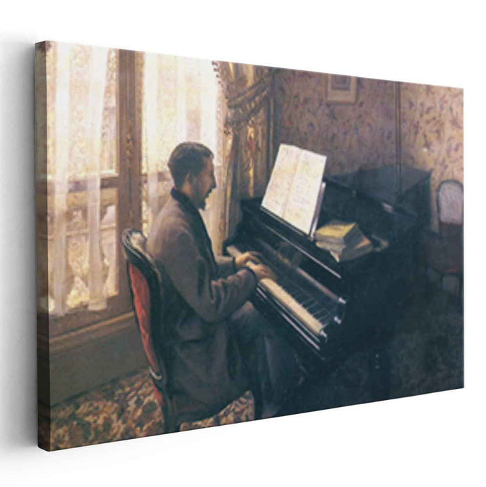 Young Man Playing the Piano (1876) by Gustave Caillebotte