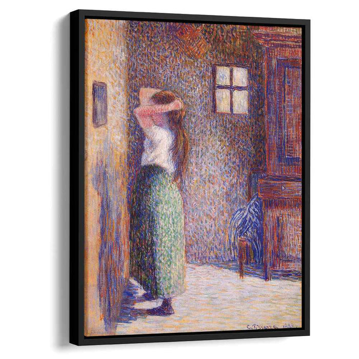 Young Peasant at Her Toilette (1888) by Camille Pissarro