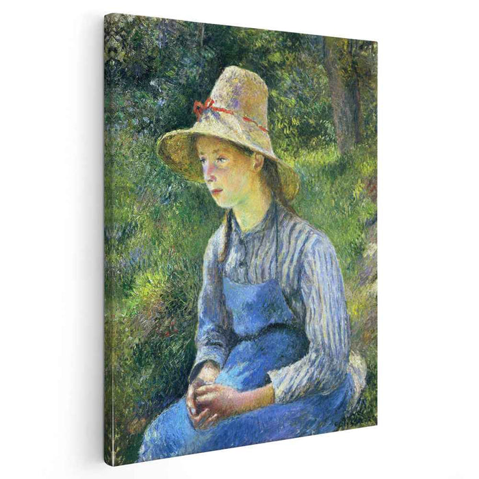 Young Peasant Girl Wearing a Hat (1881) by Camille Pissarro