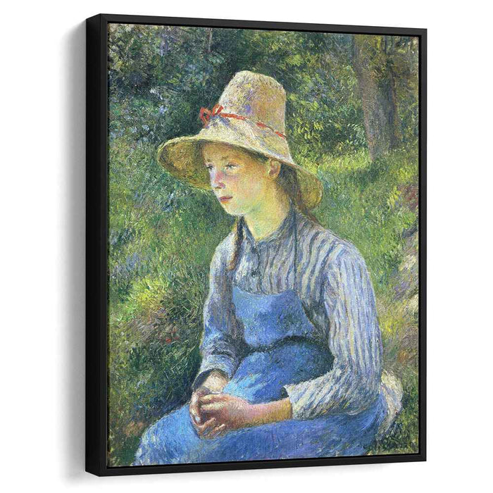 Young Peasant Girl Wearing a Hat (1881) by Camille Pissarro