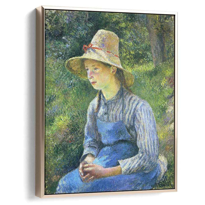 Young Peasant Girl Wearing a Hat (1881) by Camille Pissarro