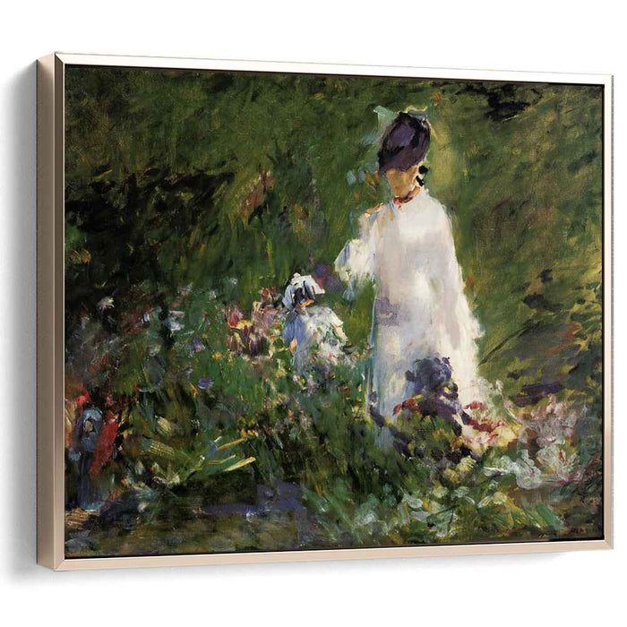 Young woman among the flowers (1879) by Edouard Manet