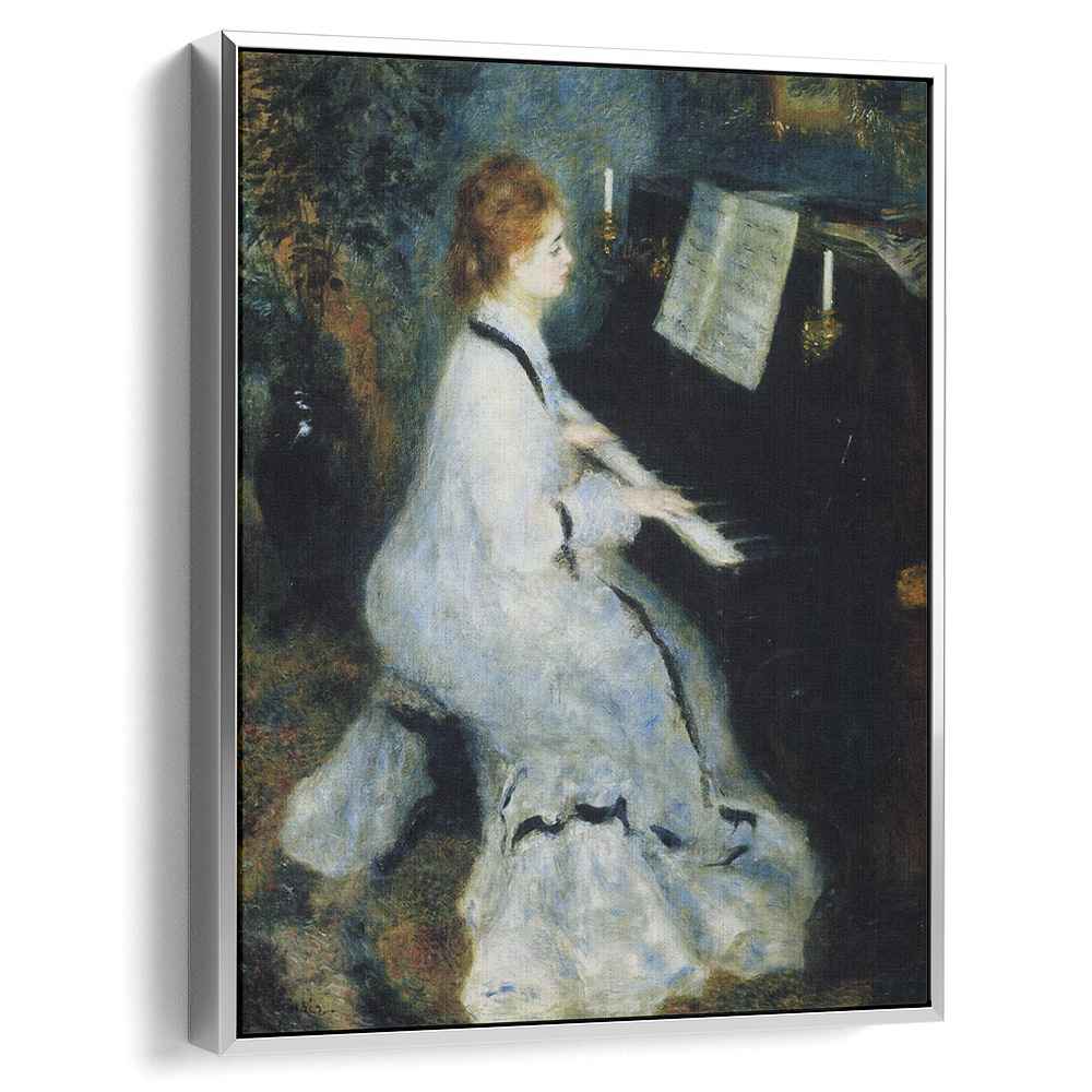 Young Woman at the Piano (1876) by Pierre-Auguste Renoir - Canvas