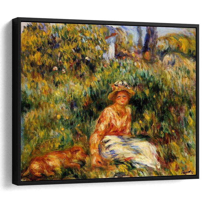 Young Woman in a Garden (1916) by Pierre-Auguste Renoir