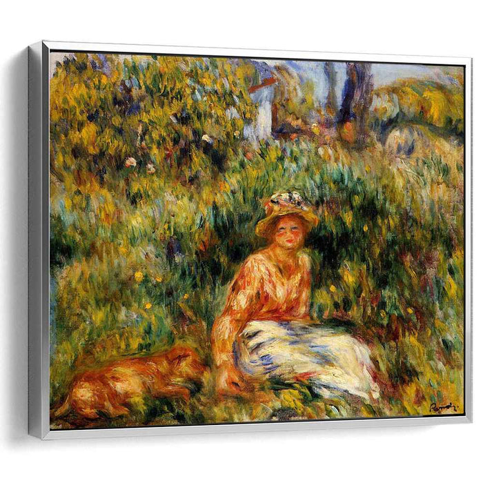 Young Woman in a Garden (1916) by Pierre-Auguste Renoir
