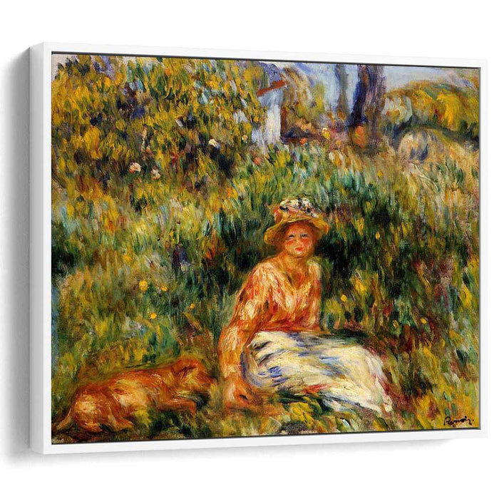 Young Woman in a Garden (1916) by Pierre-Auguste Renoir