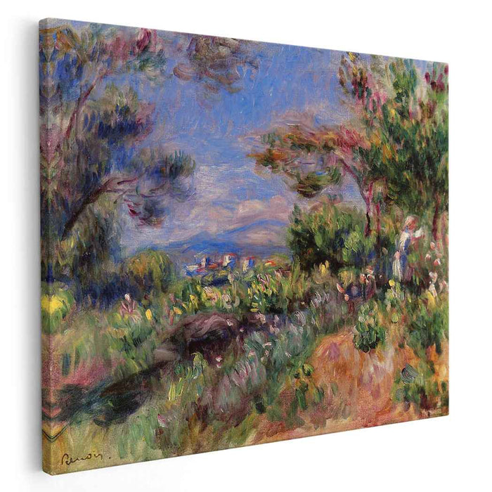 Young Woman in a Landscape, Cagnes by Pierre-Auguste Renoir