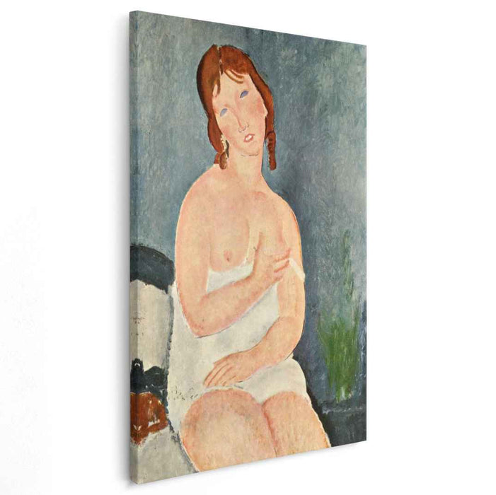 Young Woman in a Shirt (The Little Milkmaid) (1917) by Amedeo Modigliani