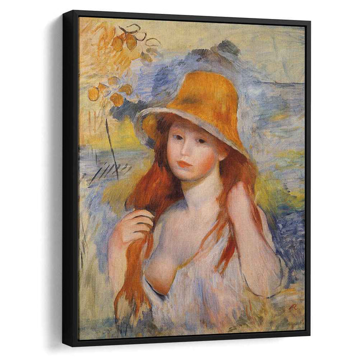 Young Woman in a Straw Hat (1884) by Pierre-Auguste Renoir