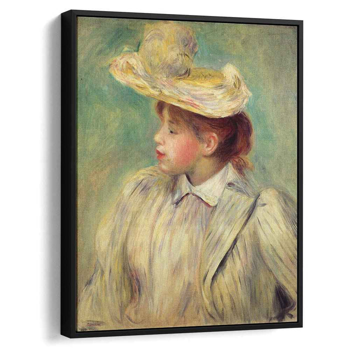 Young Woman in a Straw Hat by Pierre-Auguste Renoir